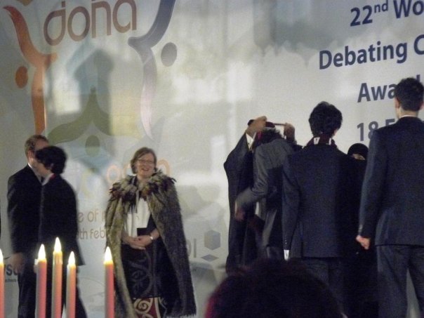 2nd placed England. Greg at left, Matt receiving medal, Hasan, and Nick